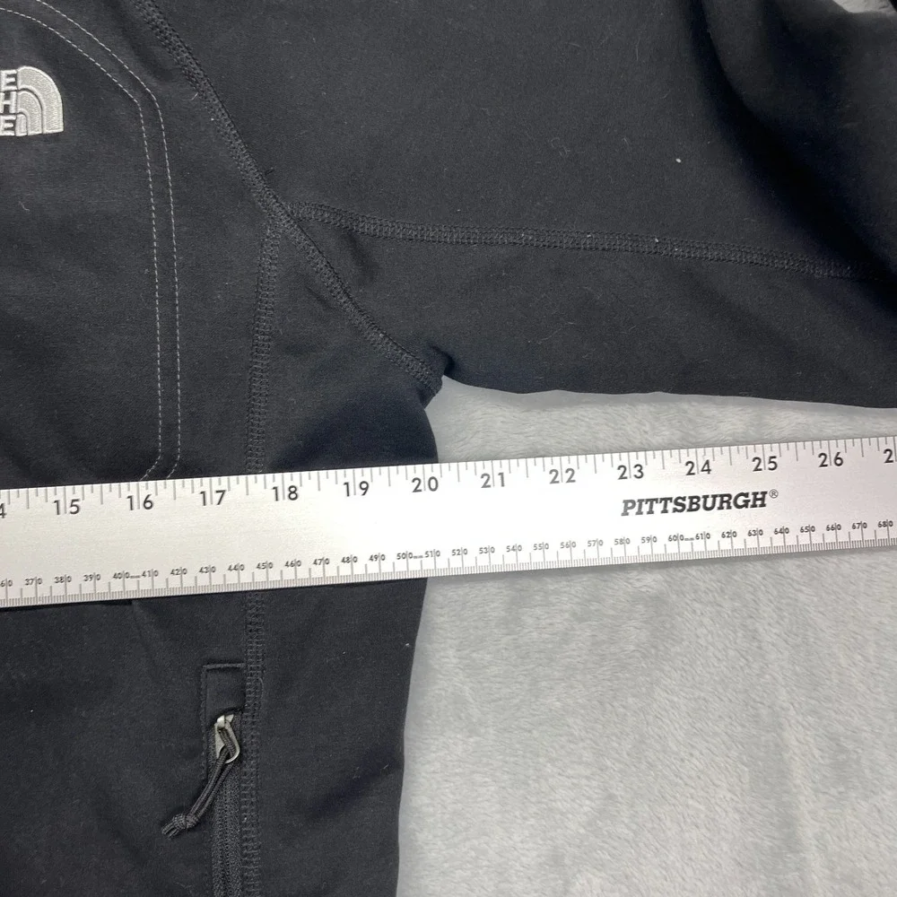 The North Face Jacket Mens‎ M Black Fleece Lined Long Sleeve Mock Neck Full Zip